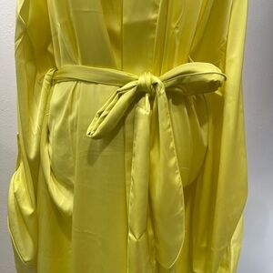 Bright Yellow CHILL by Crave Silky Robe